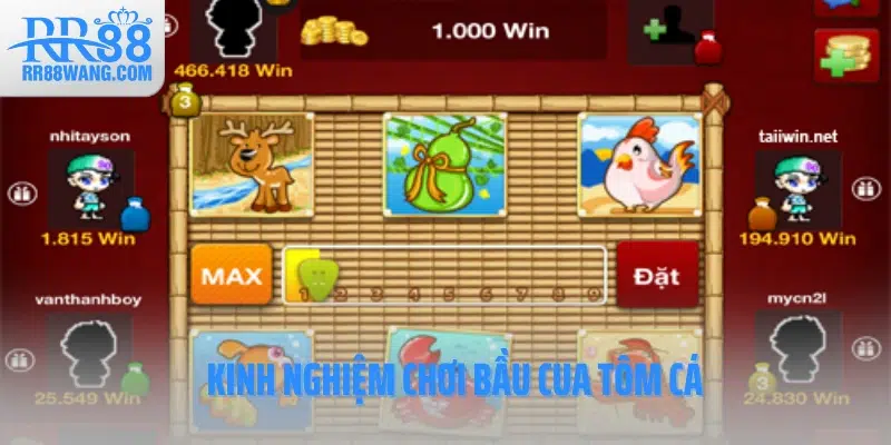 Kinh nghiệm chơi bầu cua tôm cá 